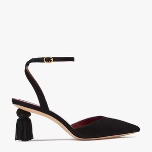 Kate Spade Black Heels with Tassel Detail